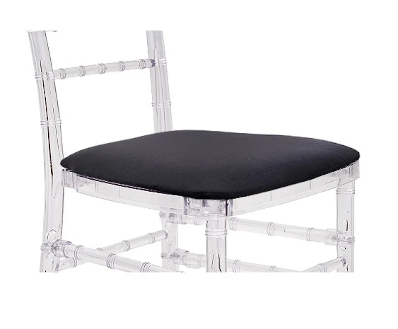 Стул «Тиффани» прозрачный, черный бархат