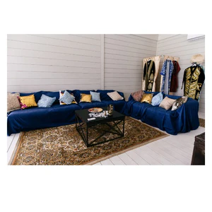 Подушка пайетки серебро с золотом - Фото 2