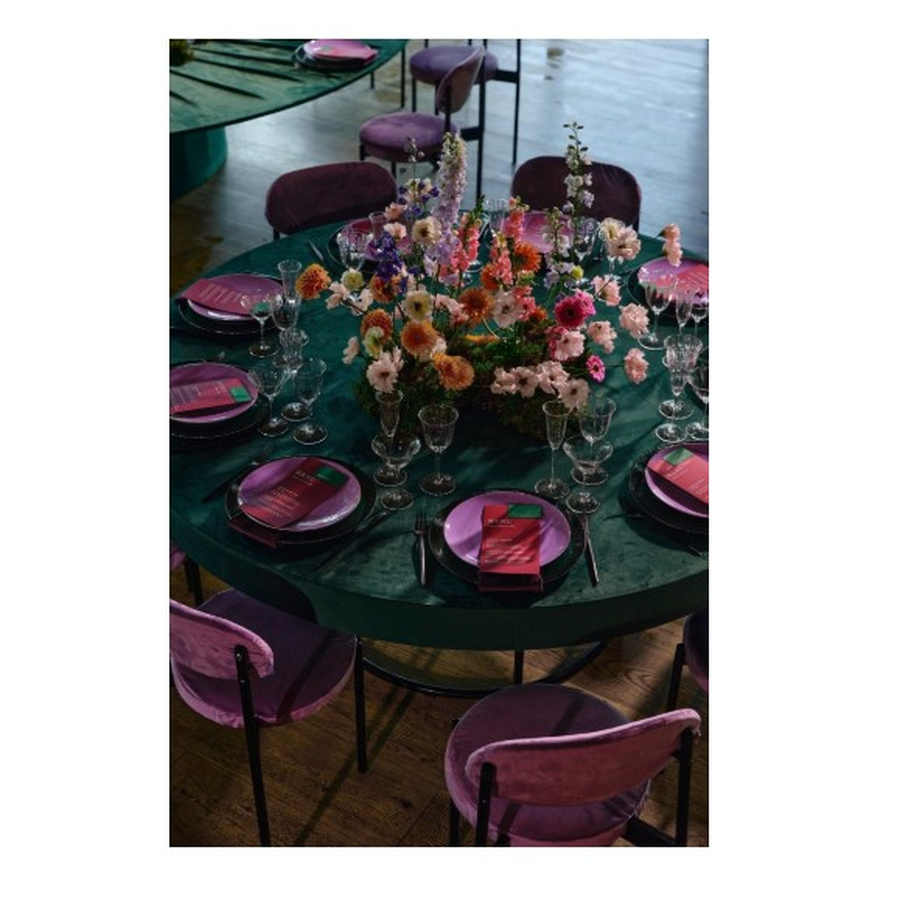 Стол "Лофт" черный изумрудный - Фото миниатюра 2