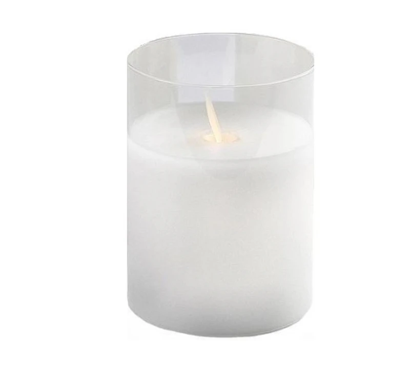 Свеча "Файр" белая 10см (нейтральный свет)
