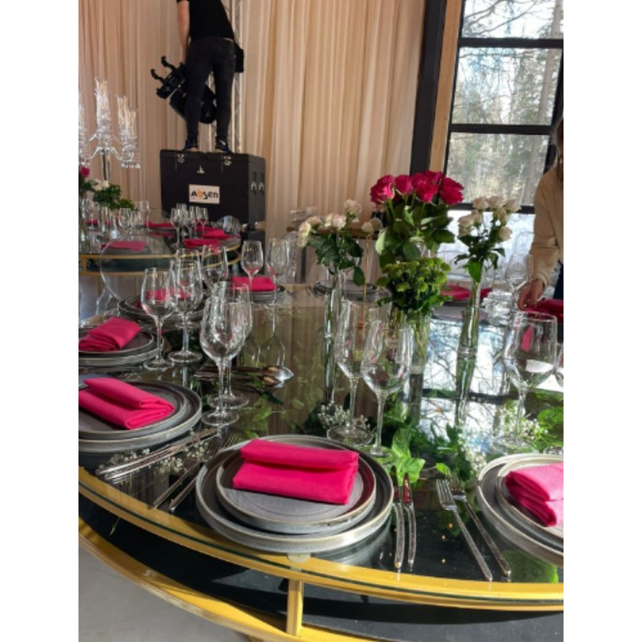 Салфетка полиэстер фуксия - Фото миниатюра 2