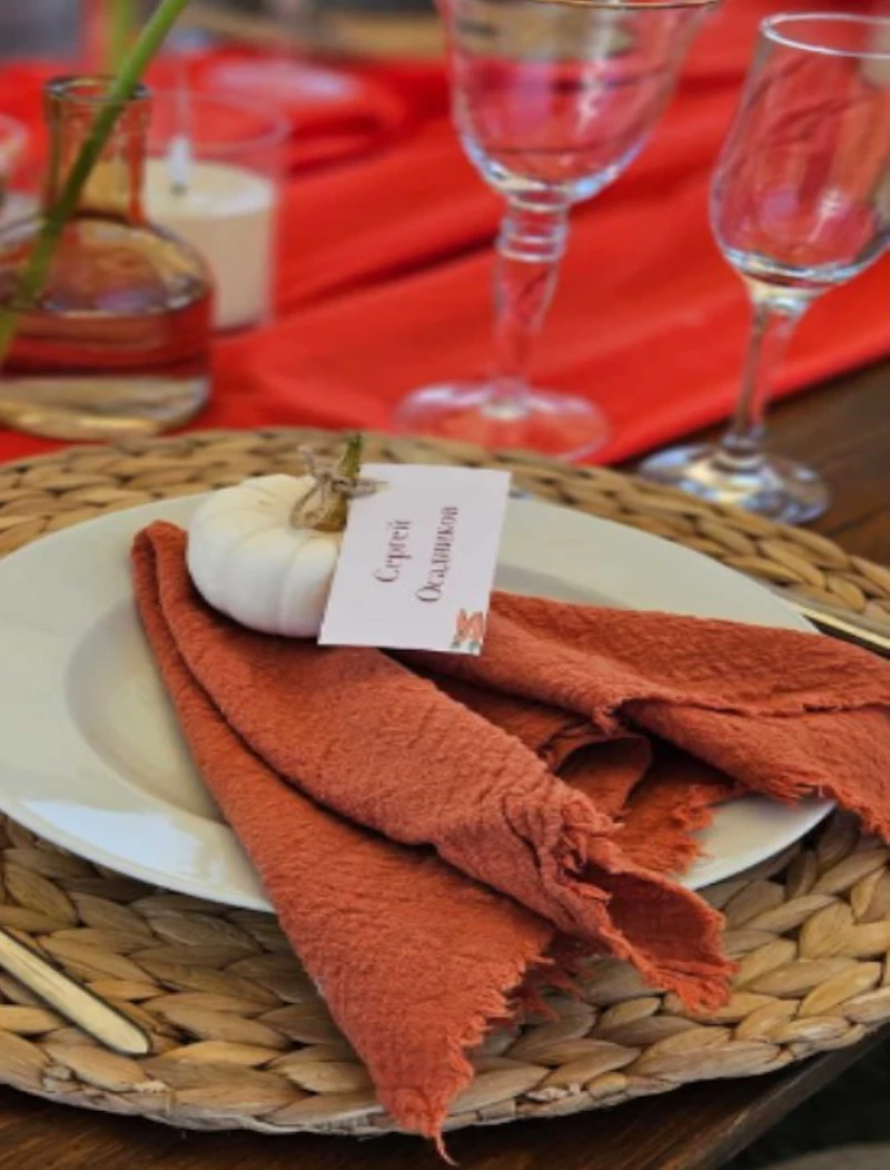 Салфетка хлопок лососевые