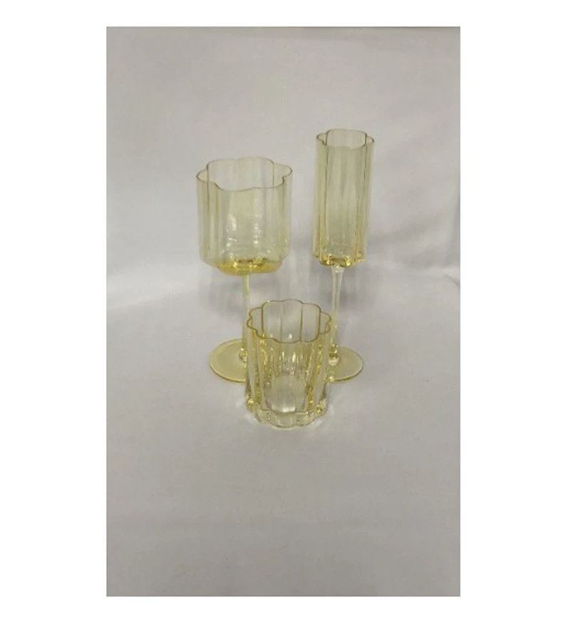 Набор бокалов "Флорал" лимонный