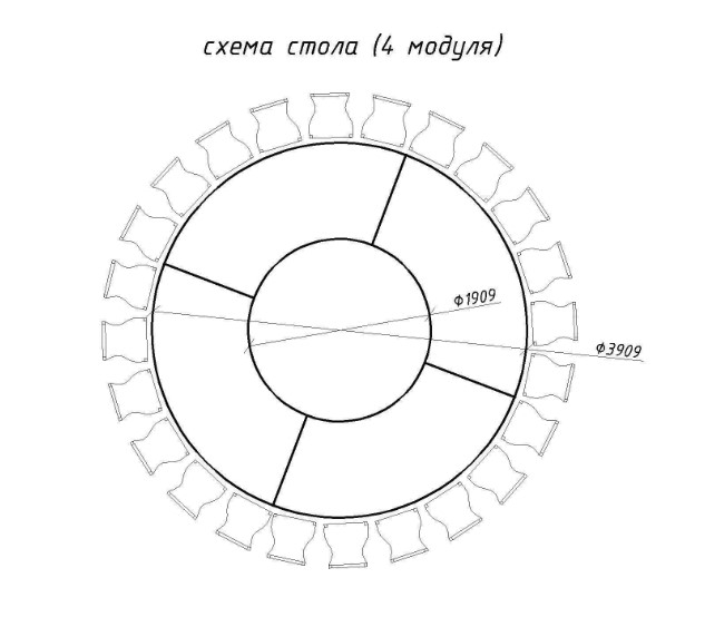 Стол круглый "Изабель" со столешницей ОСБ