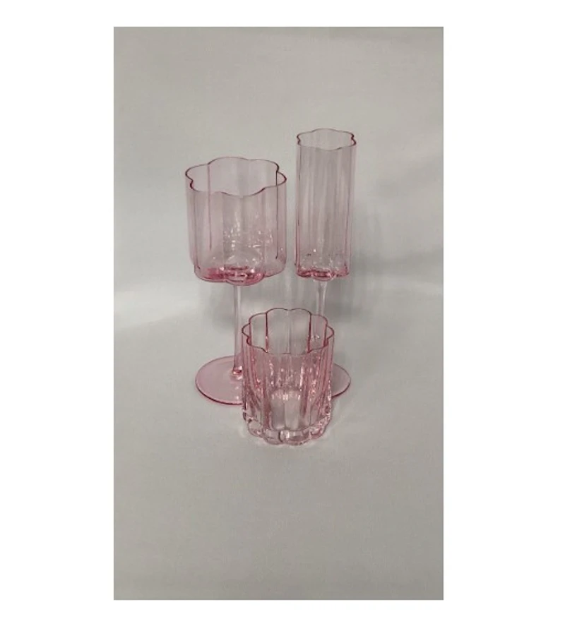 Набор бокалов "Флорал" нежно-розовый
