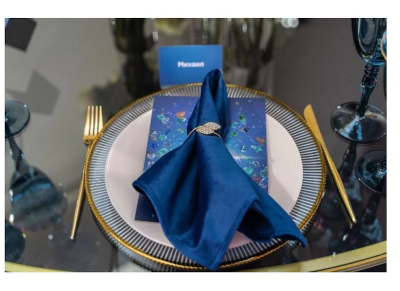 Салфетка бархатная чернильная