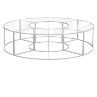 Стол круглый "Изабель" с прозрачной столешницей - изображение 1