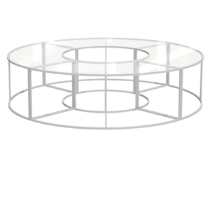 Стол круглый "Изабель" с прозрачной столешницей - изображение 1