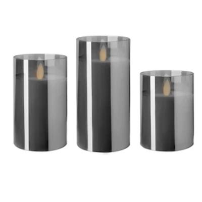 Набор свечей "Файр"дымчатая (  свет нейтральный ) - изображение 1