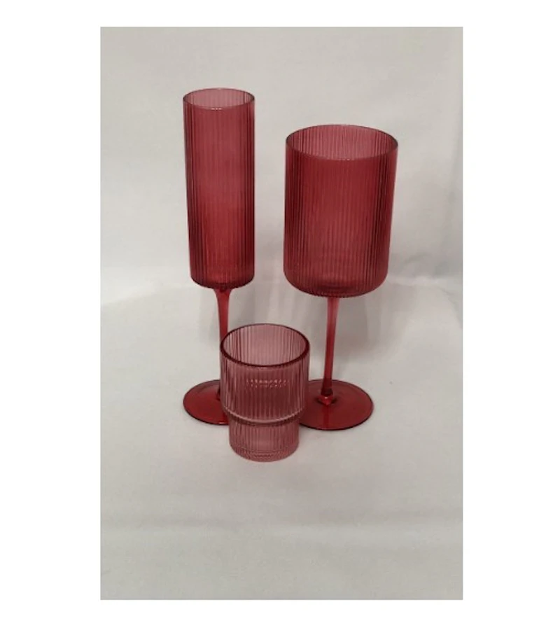 Набор бокалов "Осака" рубиновый