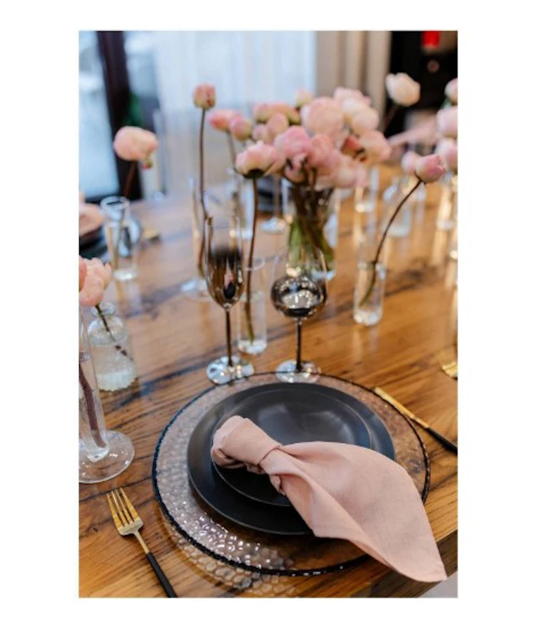 Подстановочная тарелка "Минимал" c черным кантом