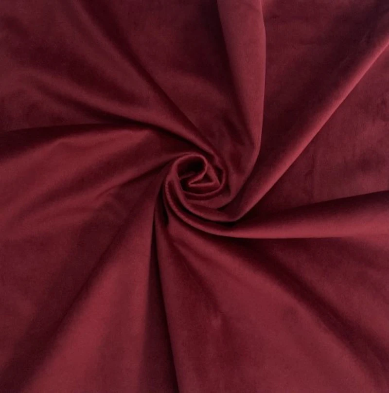 Скатерть прямоугольная XL бархат гранатовая