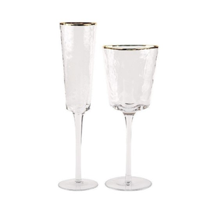 Набор бокалов "Блум"  с золотым кантом