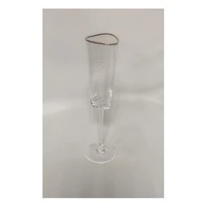 Бокал для шампанского "Блум" с золотым кантом - Фото 2