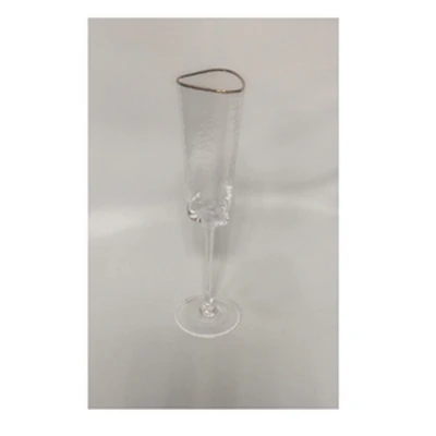 Бокал для шампанского "Блум" с золотым кантом - изображение 2