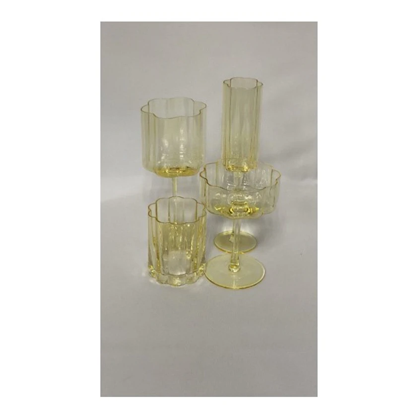 Набор бокалов "Флорал" лимонный