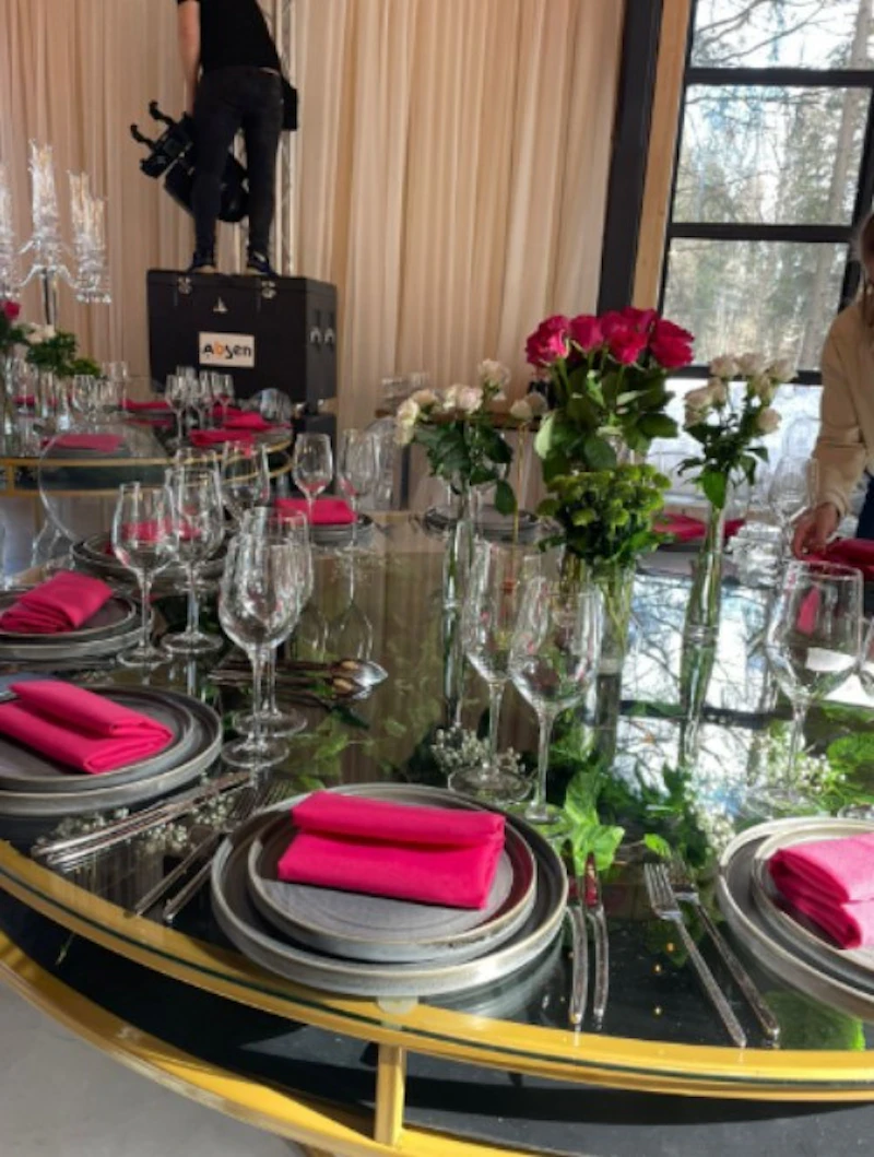 Салфетка полиэстер фуксия