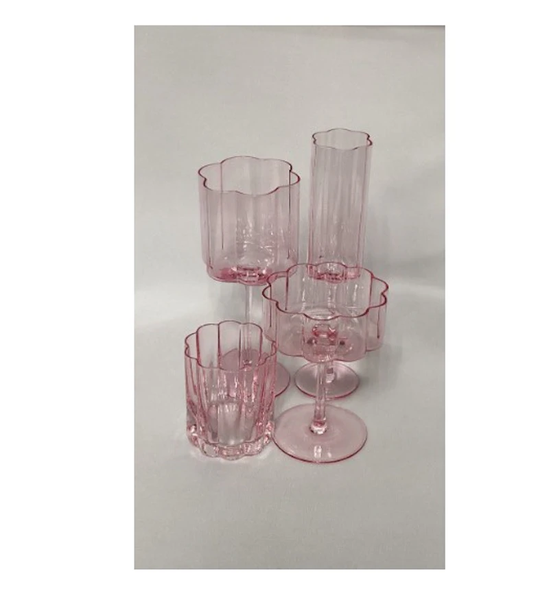 Набор бокалов "Флорал" нежно-розовый