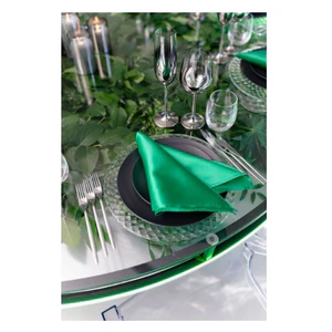 Салфетка атласная зеленая - Фото 3