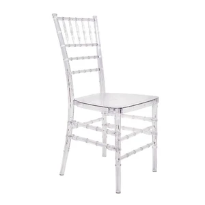 Стул «Тиффани» прозрачный, рубиново-красный бархат - Фото 3