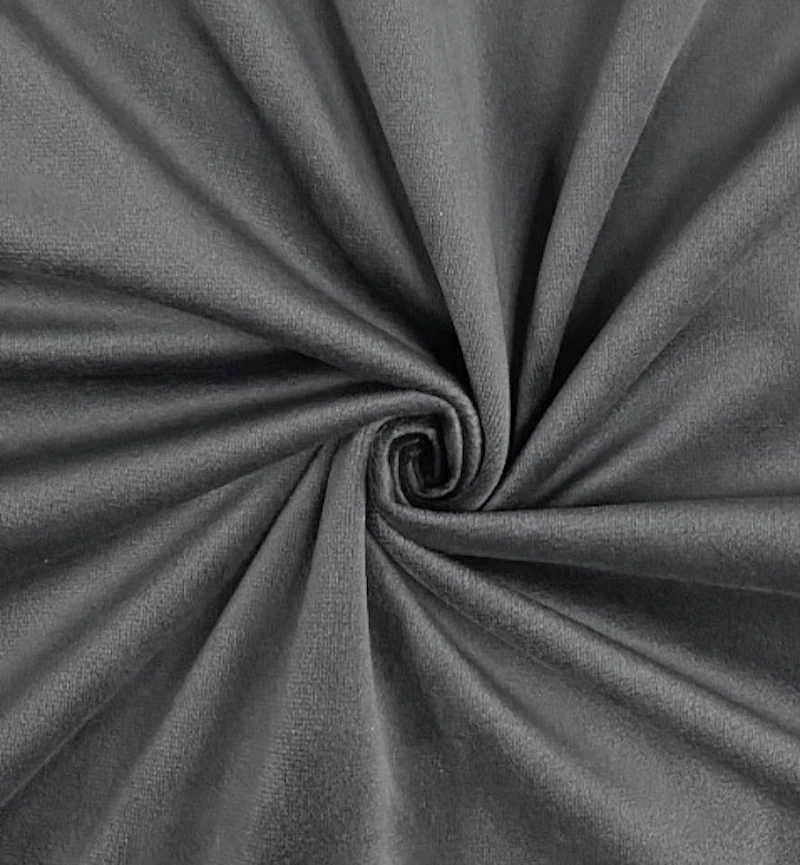 Скатерть круглая бархат темно-серая