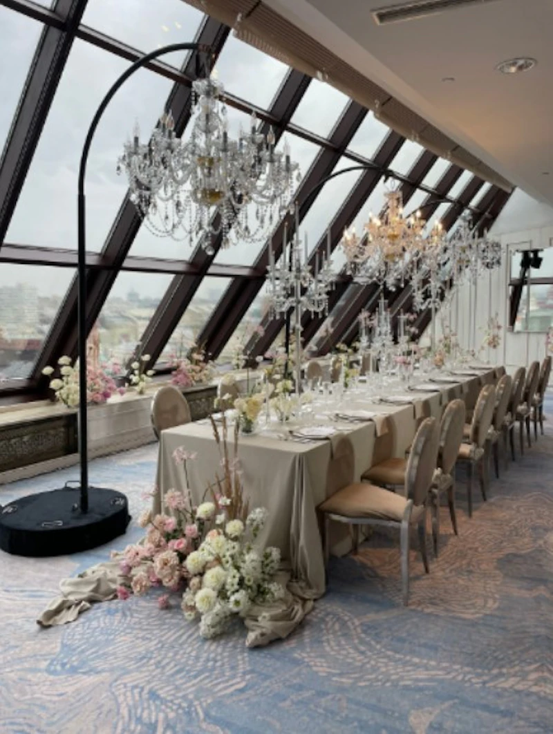 Люстра "Хрусталь серебро" 90 см