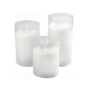 Свеча "Файр" белая 10см (нейтральный свет) - Фото 2