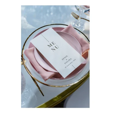 Подстановочная тарелка "Белый дым" с золотым кантом - изображение 5