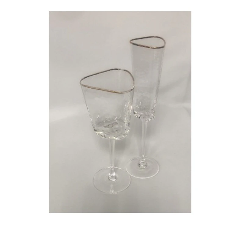 Набор бокалов "Блум" с золотым кантом