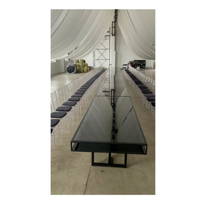 Стол "Лофт Black", дымчатая столешница, черное подстолье - Фото 2