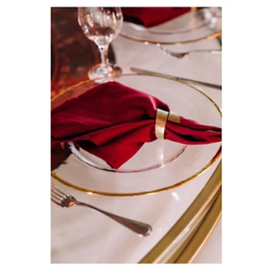 Подстановочная тарелка "Голд" с золотым кантом - изображение 2