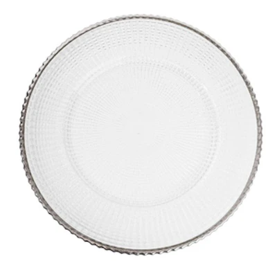 Подстановочная тарелка "Техно" с серебряной окантовкой - изображение 1