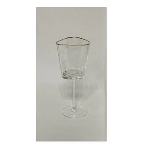 Бокал для вина  "Блум" с золотым кантом - Фото 4
