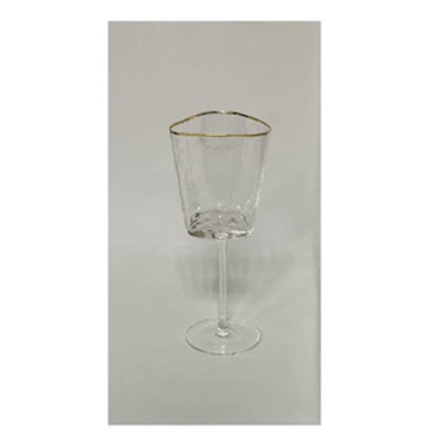 Бокал для вина  "Блум" с золотым кантом - изображение 4