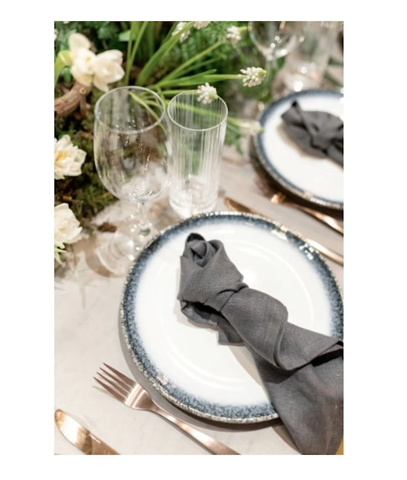 Салфетка из льна графитовая