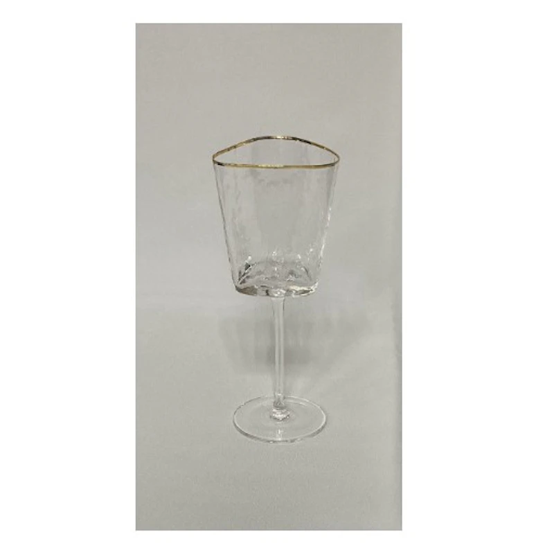 Бокал для вина  "Блум" с золотым кантом
