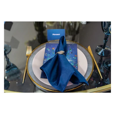 Подстановочная тарелка "Техно" c золотым кантом - изображение 6