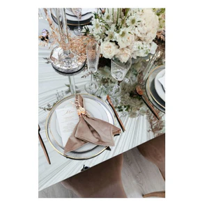 Салфетка бархатная светло-бежевая - Фото 2