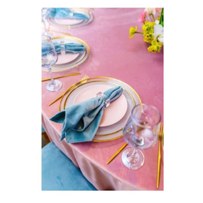 Тарелка сервизная "Белый дым" с золотым кантом - изображение 3