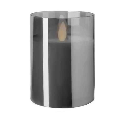 Свеча "Файр" 10см дымчатая  (нейтральный свет)