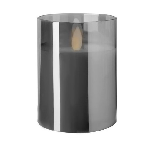 Свеча "Fire" 10см дымчатая  (нейтральный свет)