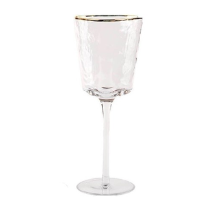 Бокал для вина  "Блум" с золотым кантом