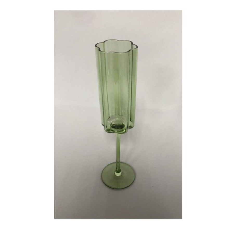 Бокал для шампанского "Флорал" салатовый - Фото миниатюра 3