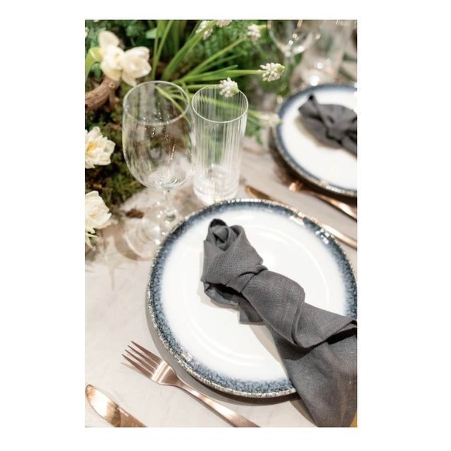 Салфетка из льна графитовая - Фото миниатюра 2