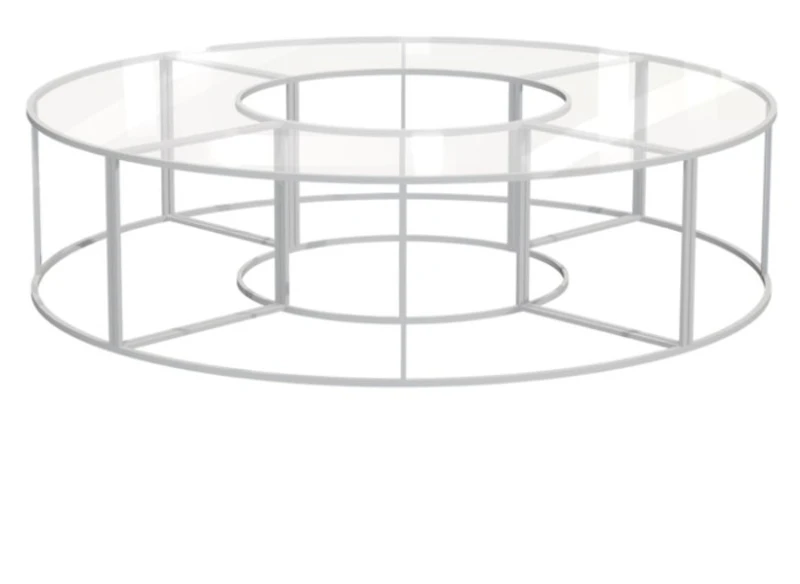 Стол круглый "Изабель" с прозрачной столешницей