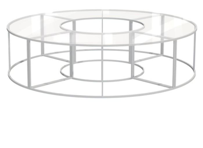 Стол круглый "Изабель" с прозрачной столешницей