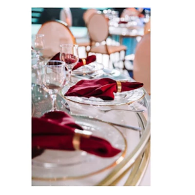 Салфетка полиэстер темно-бордовая - изображение 2