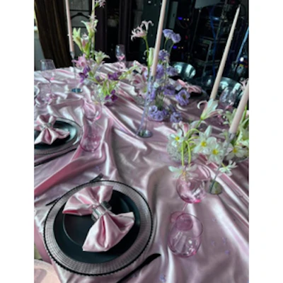 Салфетка атлас светло-розовая - изображение 3