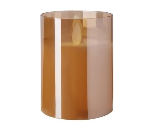 Свеча "Файр" 10 см золото(нейтральный свет)