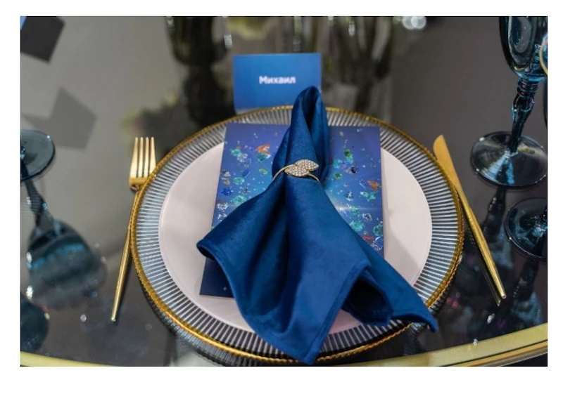 Кольцо для салфеток "Горный хрусталь" золото